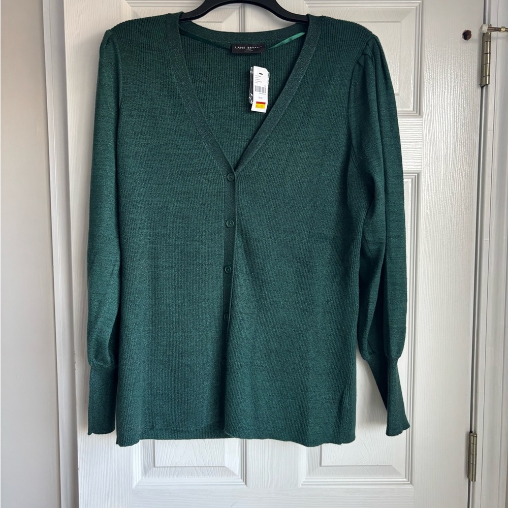 Lane Bryant Green Cardigan Sweater